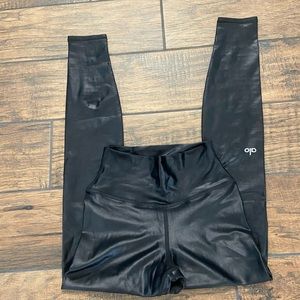 Alo yoga metallic leggings xs